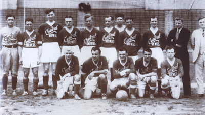 Central Brewers, 1934-35. McNab, Gonsalves, and Patenaude are in the front row. (Photo: Courtesy of David Lange.)