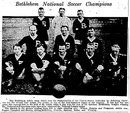 From the Philadelphia Inquirer, April 27, 1919 after winning the American Cup for the fourth year in a row.