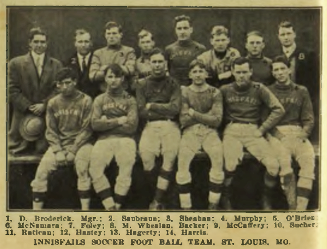 Innisfails in 1911. From the Spalding Guide for Association Football.