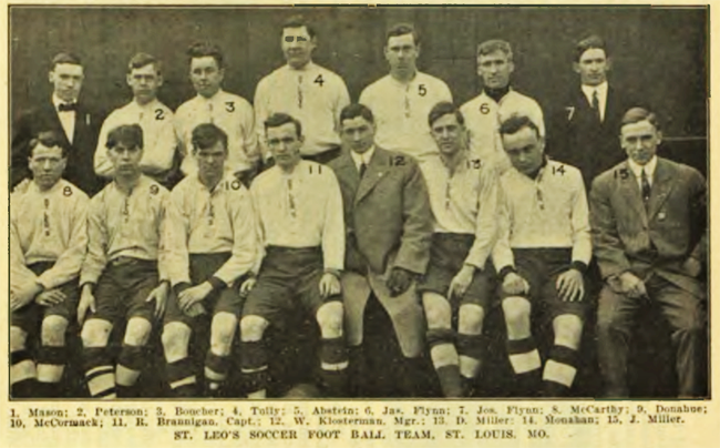St Leos in 1911. From the Spalding Official Soccer Football Guide 1911.