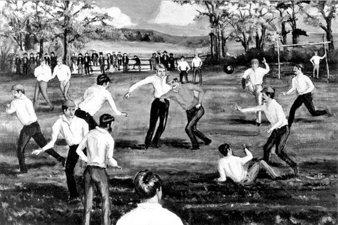 Rutgers-Princeton football game of 1869, by William Boyd, Courtesy of Special Collections and University Archives, Rutgers University Libraries