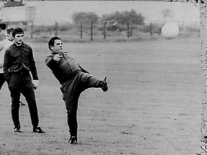 Puskas showing off his famed left foot while managing Panathinaikos Courtesy of Nationaal Archief Fotocollectie Anefo