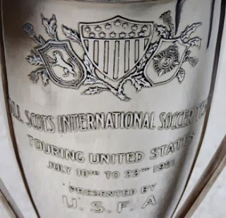 Detail of the trophy presented to the All-Scots by the USFA on July Image via gottfriedfuchs.blogspot.com