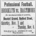 Professional soccer "For the Championship of America." Fall River Daily Herald, November 2, 1894.
