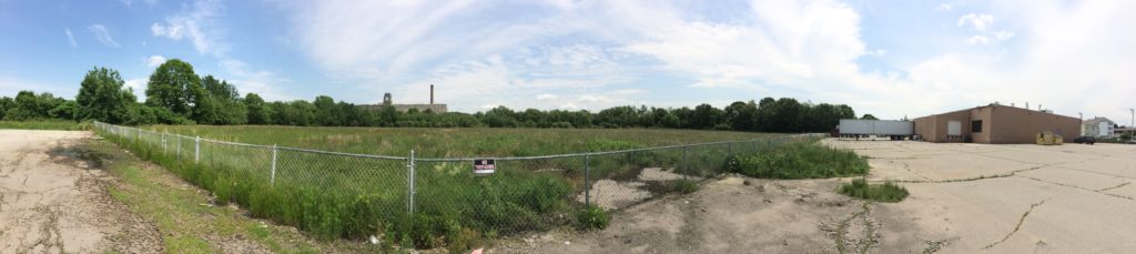 Panaoramic view of site of Mark's Stadium