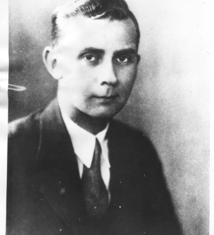 Undated press photo of Elmer A. Schroeder. From the author's collection.