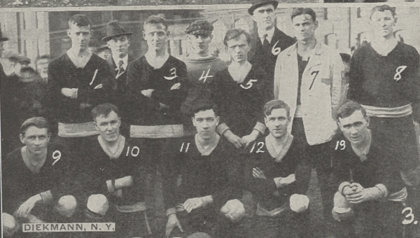 Bustard (no. 5) with West Hudson AA, Spalding’s Official Soccer Foot Ball Guide, 1916-17.