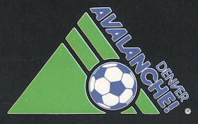 Logo of the Denver Avalanche club with a soccer ball