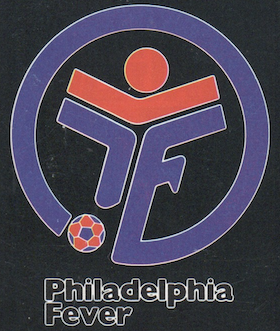 Logo for the Philadelphia Fever club with a stylized human figure