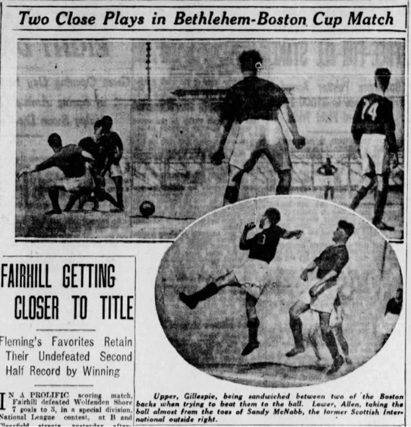 Archie Stark Bethlehem Steel, Newark, Brooklyn Wanderers, and Fall River Marksmen ...